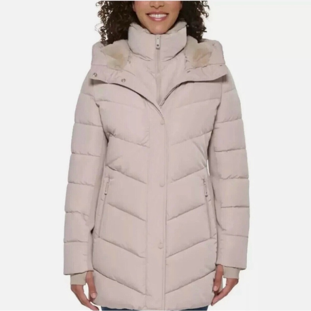 Andrew Marc Women's Beige Puffer Jacket
